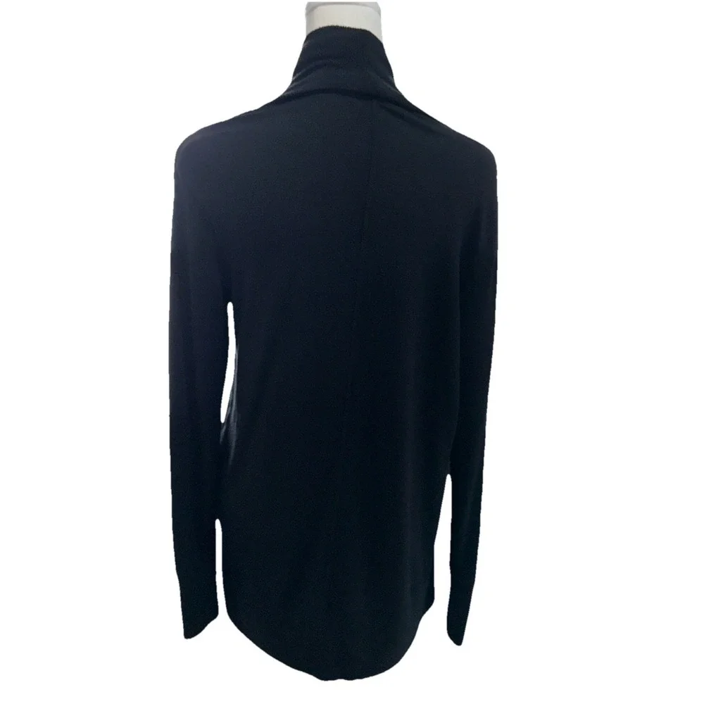 Athleta Cocoon Wrap Cardigan Black Pockets SIZE XSP - Picture 2 of 9
